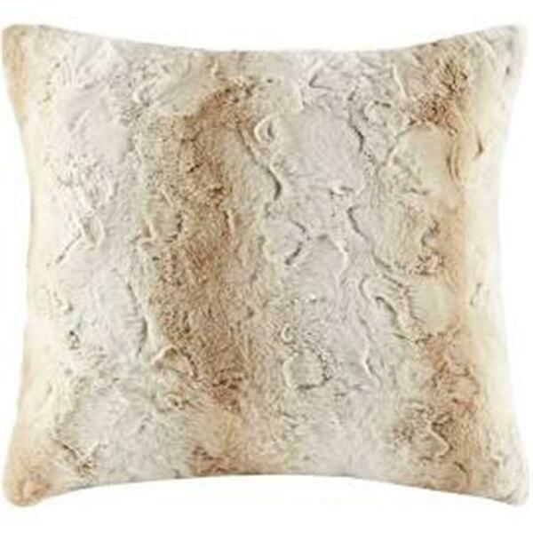 Madison Park 20 x 20 in. Faux Fur Square Pillow, Sand MP30-4814